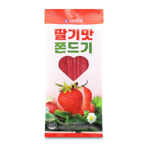 (세일) 대원정식품 딸기맛 쫀드기 100g (소비기한 24.08.22)