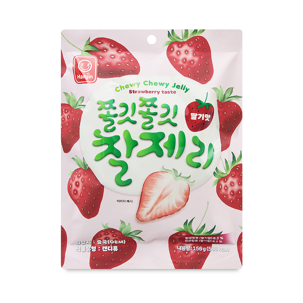 한진 쫄깃쫄깃 찰제리 딸기맛 150g 과일젤리